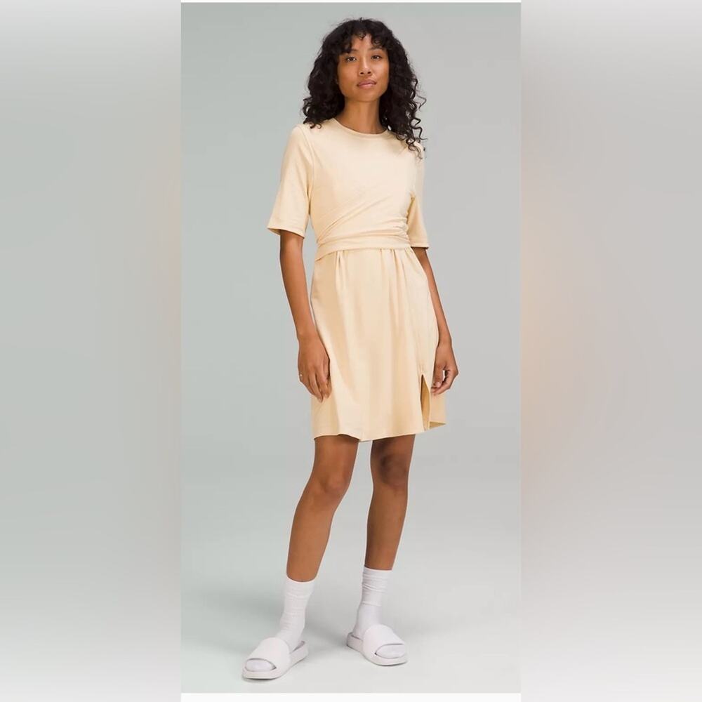 NWT Lululemon Cotton Wrap-Front T-Shirt Dress
